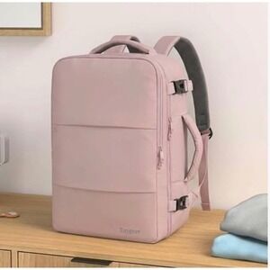 Taygeer Travel Laptop Backpack Pink USB Charging 17" Carry On Clamshell